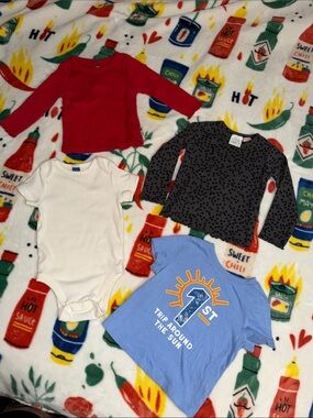 Lightly Used/Worn Once Various baby girl tops sizes 6-18m